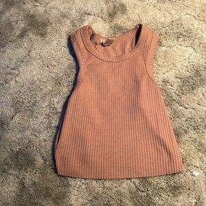 Bozzolo Brown cropped tank top ribbed (bought from Charlotte Russe) s